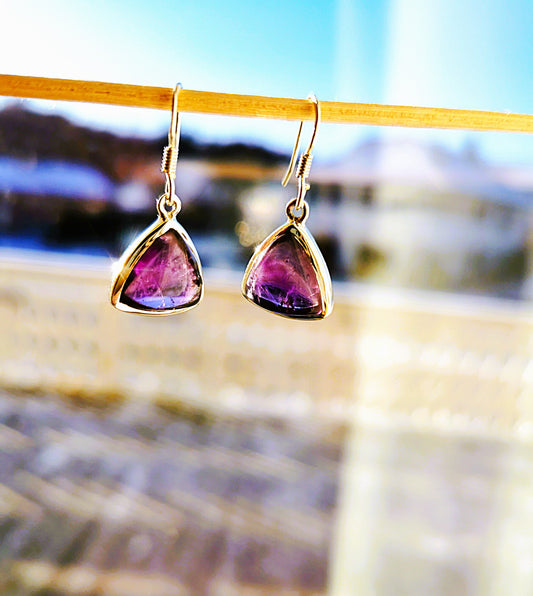 Ametyst Sølv Øredobber – For Eleganse, Klarhet og Beskyttelse 💜✨